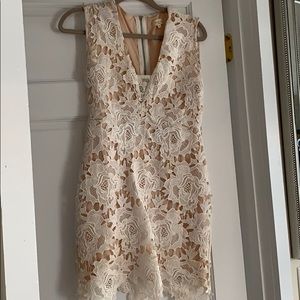 White and Cream Flower Dress